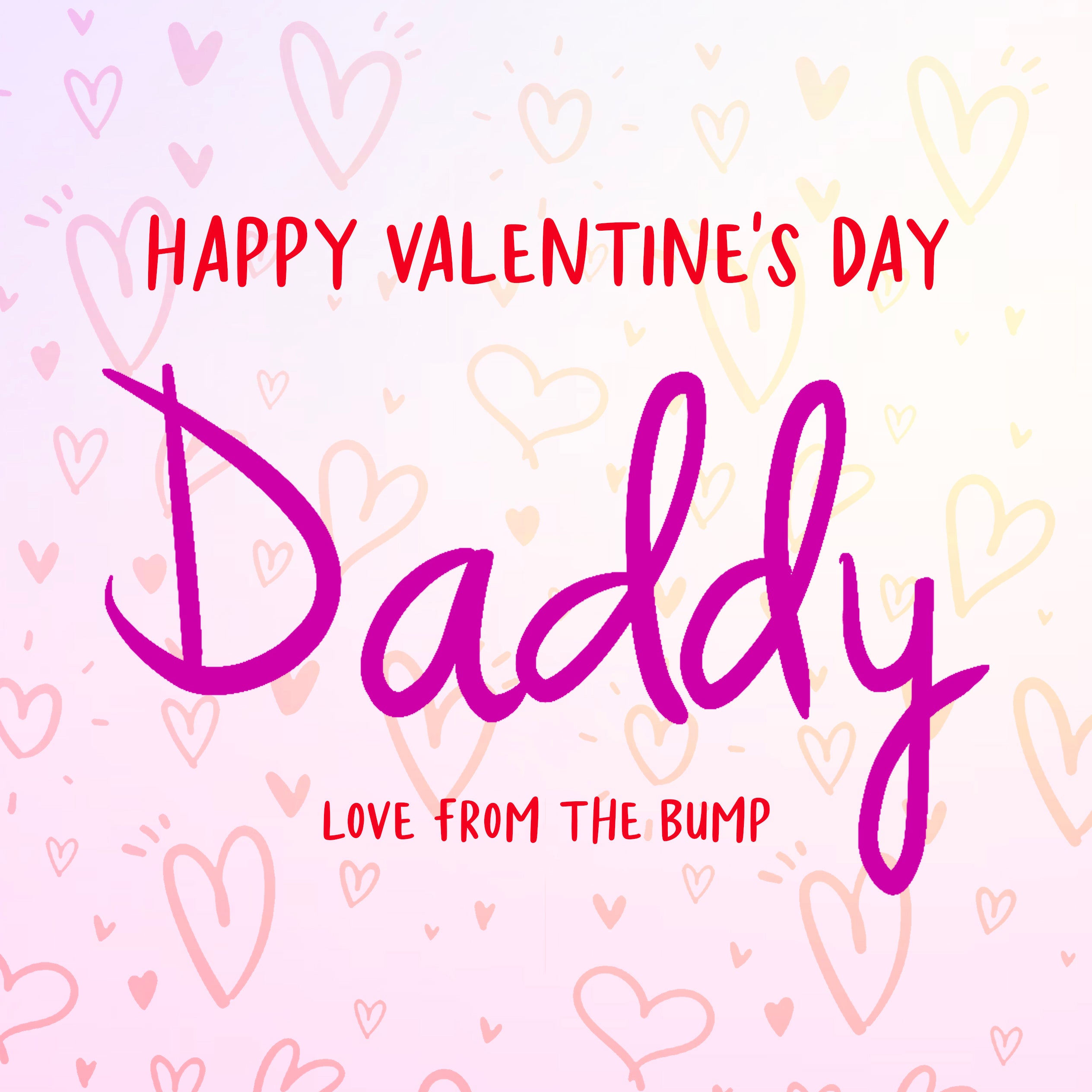 Heart Themed Happy Valentine's Day Daddy Card